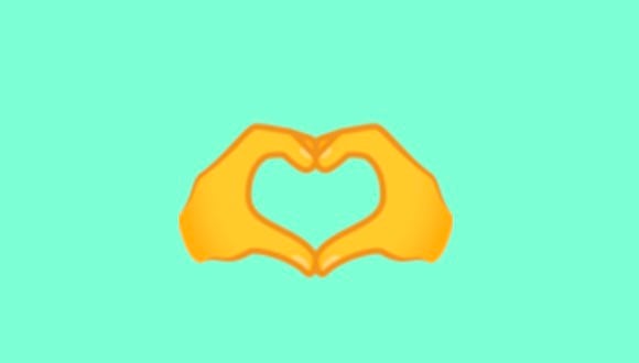 ¿Sabes realmente qué significan las manos en forma de corazón en WhatsApp? Aquí te lo decimos. (Foto: Emojipedia)
