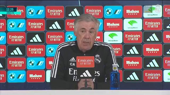 La conferencia de prensa de Ancelotti antes de la visita del Real Madrid a Cádiz. (Video: Real Madrid CF)