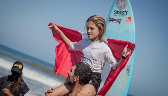 Peruana Catalina Zariquiey logró dos medallas de oro en el Sudamericano de Surf Infantil. (IPD)