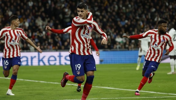 Álvaro Morata anotó el 1-0 de Atlético Madrid vs. Real Madrid. (Foto: EFE)