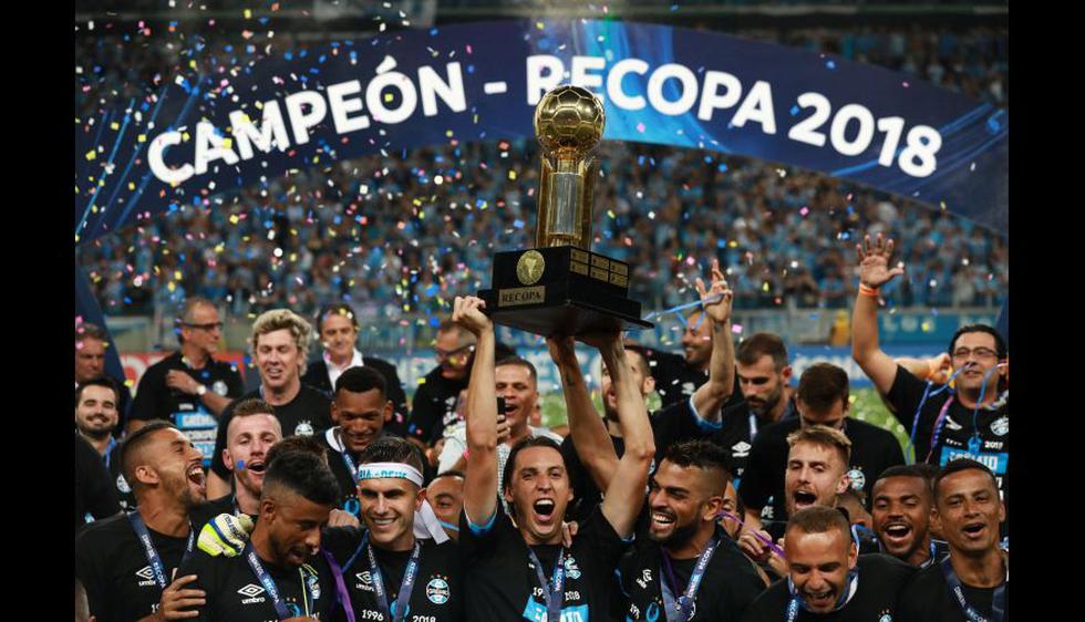 Gremio se coronó campeón de la Recopa sudamericana 2018. (AFP / AP)