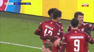 Paliza en el Allianza Arena: Musiala anota el 3-0 para la goleada en Barcelona vs. Bayern [VIDEO]