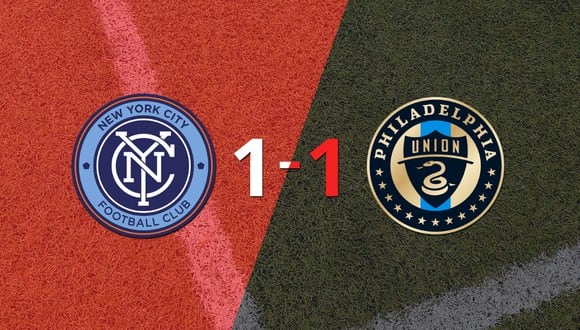 New York City FC y Philadelphia Union empataron 1 a 1