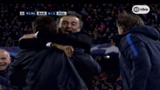 ¡Se volvió loco! La celebración de Luis Enrique con el gol de la remontada [VIDEO]