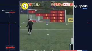 ¿Lo superó? Messi afrontó complicado reto de puntería en la televisión japonesa [VIDEO]