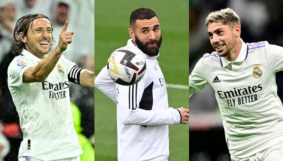 Ancelotti espera contar de nuevo con Modric, Valverde y Benzema este fin de semana. (Foto: composición AFP/EFE)