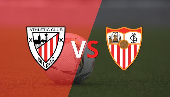 Termina el primer tiempo con una victoria para Sevilla vs Athletic Bilbao por 1-0