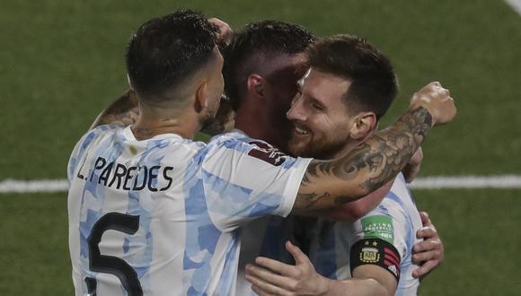 Con Messi a la cabeza, Argentina suma ahora 22 puntos en las Eliminatorias. (Foto: AFP)