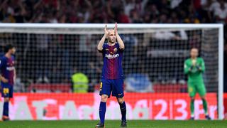 El fútbol también llora: Iniesta rompió en llanto tras ovación en la final de Copa del Rey