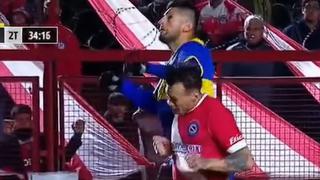 Cerca de la tarjeta roja: Carlos Zambrano y el codazo a Reniero en Boca vs. Argentinos Juniors [VIDEO]