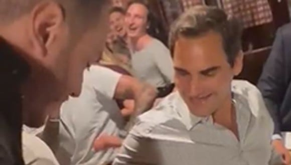 La imperdible reacción de Roger Federer al ver tatuaje en honor a él. (Captura: Twitter / @carmona_vini)