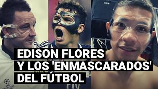 Edison Flores y otros futbolistas que tuvieron que jugar con una máscara
