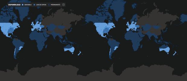 Mapa de la cobertura de Internet de Starlink en el mundo (Foto:Starlink)