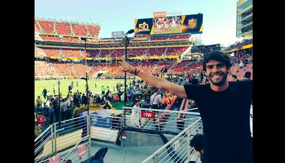 Kaká se mostró muy contento de estar presente en el Levi´s Stadium. (Twitter)
