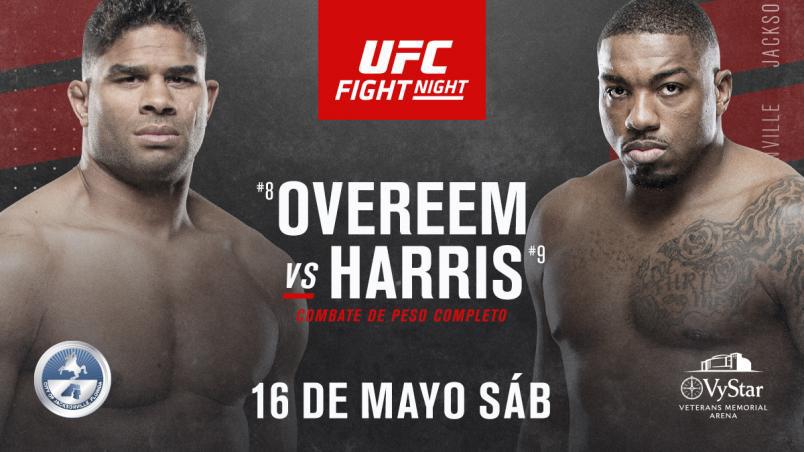 La pelea estelar del 16 de mayo, Alistair Overeem y Walt Harris. (UFC)