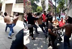 El video viral de cómo una pelea callejera se transformó en una riña sin cuartel en el Centro Histórico de la CDMX
