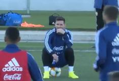 ¿Qué pasó con Messi? Leono participó del último ejercicio en el entrenamiento de Argentina [VIDEO]
