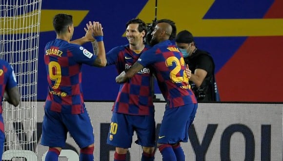 Messi marcó el 2-0 del Barcelona frente al Leganés. (Foto: LLUIS GENE / AFP)
