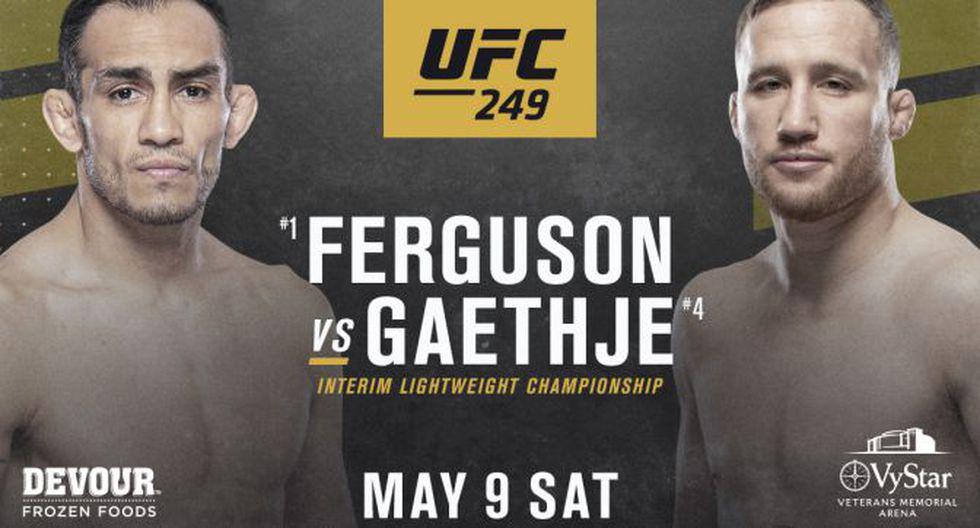 Tony Ferguson vs Justin Gaethje - Cartelera estelar. (Foto: UFC)