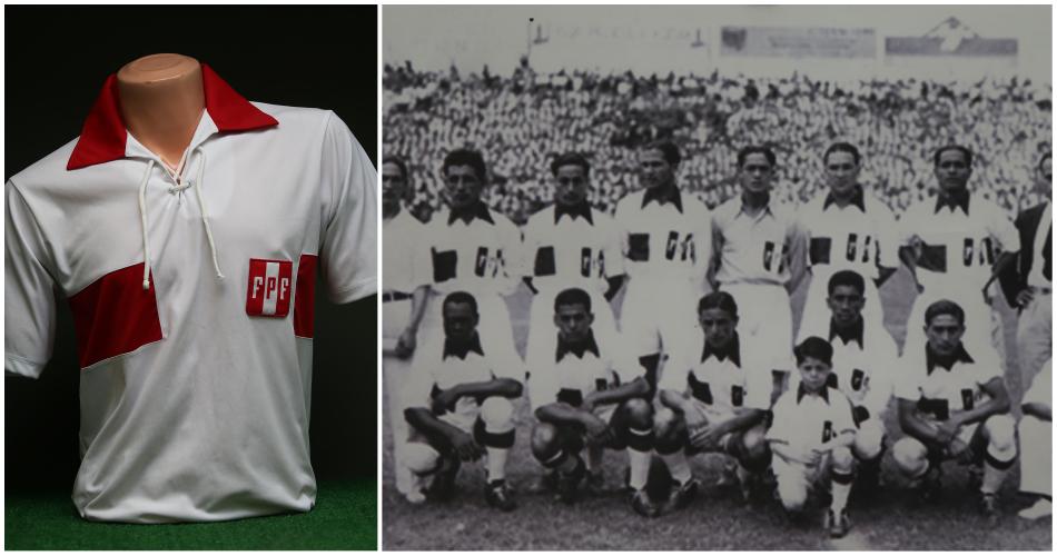 La Selección Peruana solo usó una vez esta camiseta. Perdió 4-1 ante Argentina en 1935. (Foto 1: Fernando Sangama / Foto 2: Archivo GEC)