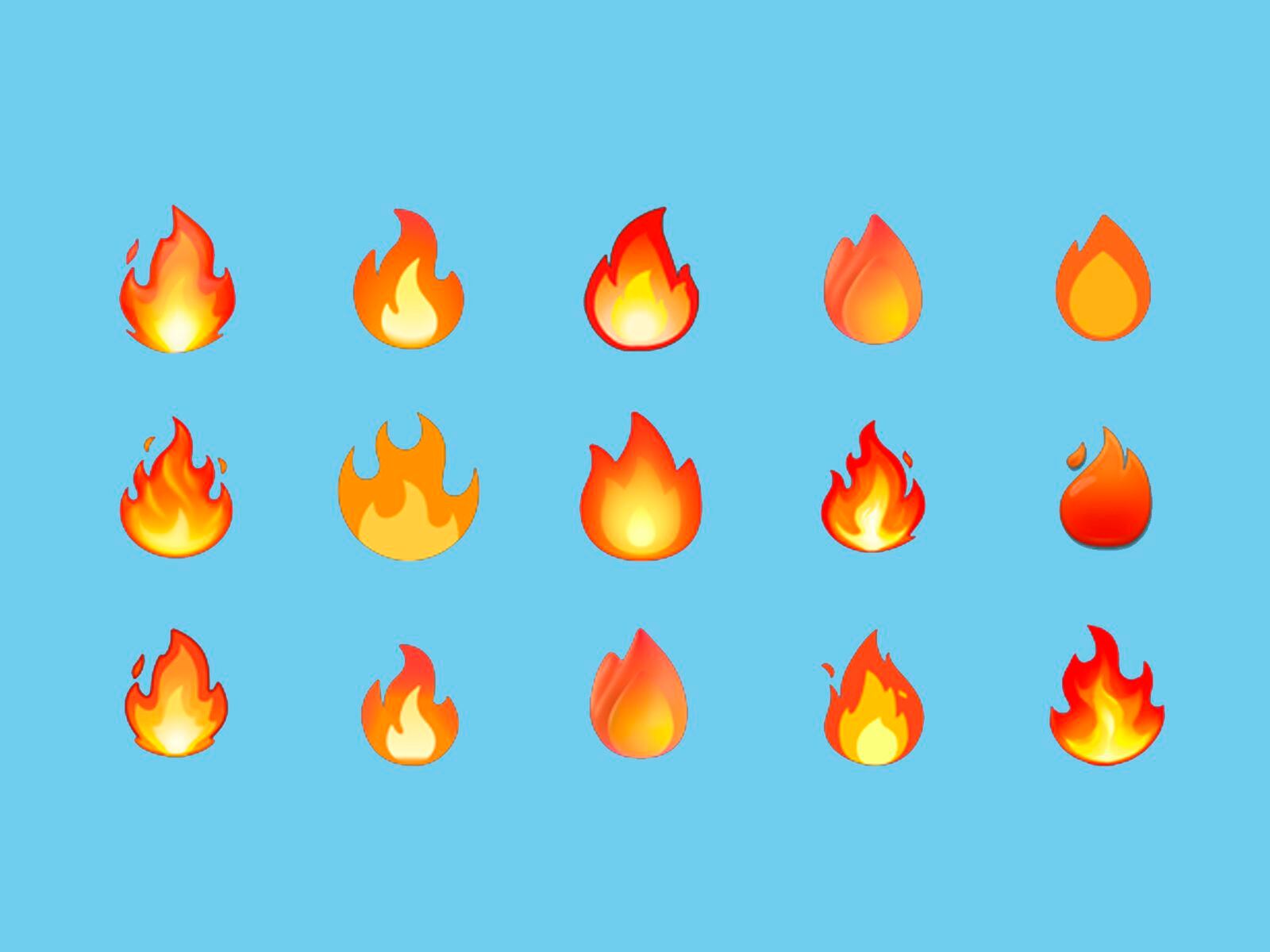 WHATSAPP |  This is what the fire emoji looks like on not just one, but several platforms.  (Photo: Emojipedia)