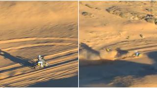 ¡Duro golpe! Piloto de motos abandonó el Dakar 2020 tras sufrir aparatosa caída en Arabia Saudita [VIDEO]