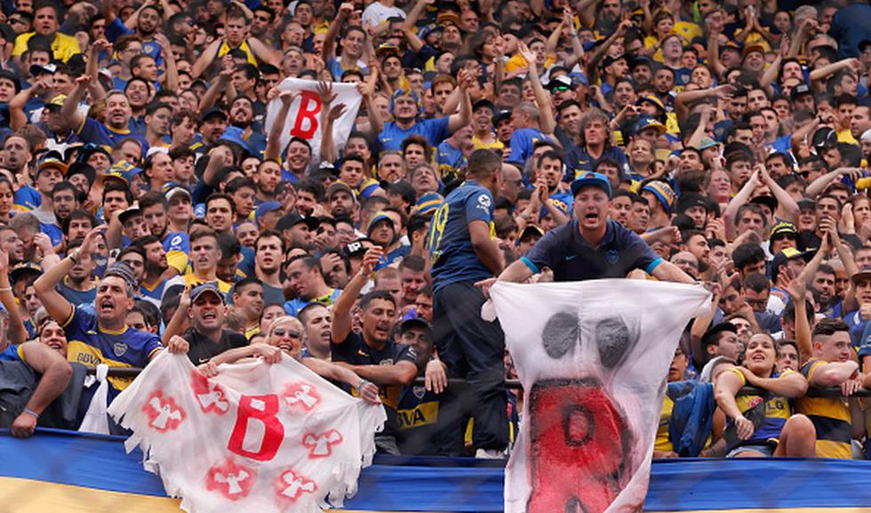 Boca Juniors vs. River Plate en La Bombonera por la final de la Copa Libertadores.