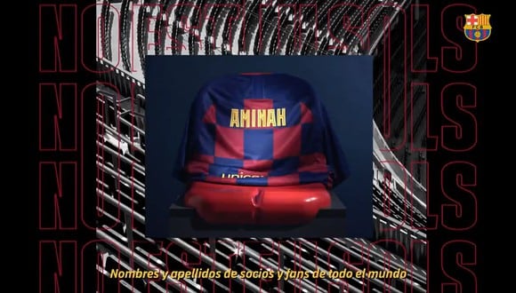 Barcelona lanza campaña de camisetas personalizadas para apoyar a jugadores. (Twitter Barcelona)