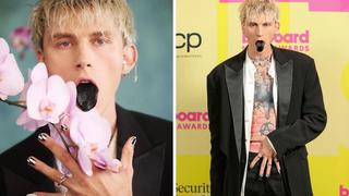 Machine Gun Kelly mostró cómo se pintó la lengua de negro para ir a los Billboard con Megan Fox 