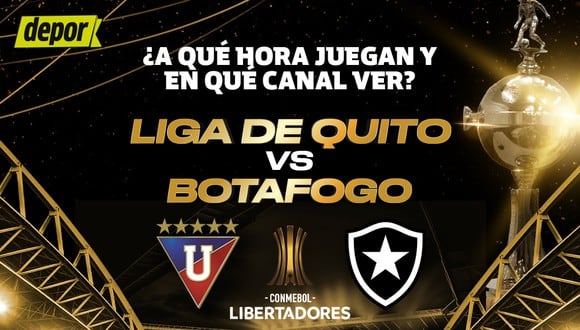 Liga de Quito y Botafogo se enfrentan por la Copa Libertadores 2024. (Diseño: Depor)