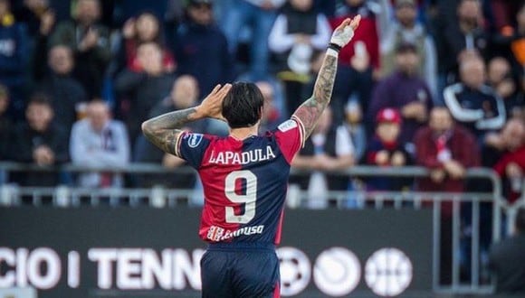 Gianluca Lapadula anotó el 1-0 de Cagliari vs. Benevento, por la Serie B de Italia. (Foto: Cagliari)