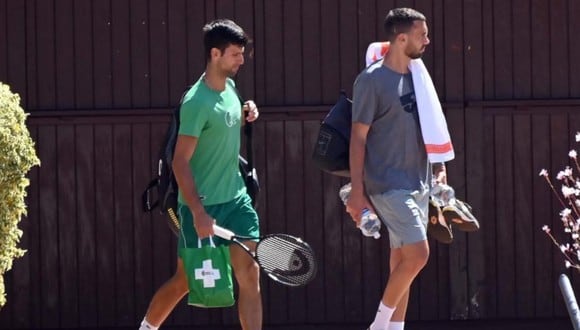 Djokovic saliendo de un entrenamiento privado. (Foto: EFE)