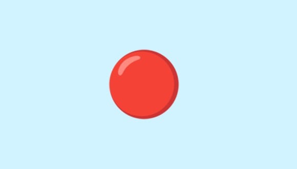 ¿Sabes realmente qué es lo que significa el emoji del círculo rojo en WhatsApp? (Foto: Emojipedia)