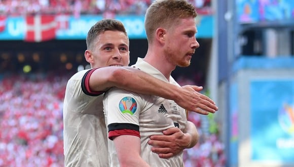 Bélgica venció a Dinamarca por la Eurocopa 2021. (Foto: AFP)