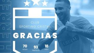 Emanuel Herrera se despidió de Sporting Cristal y sus hinchas: “Siempre estarán en mi corazón” 