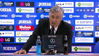 Carlo Ancelotti tras caer ante Getafe: “Nos hemos quedado de vacaciones un día más”