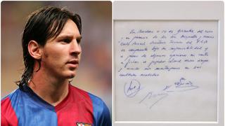 Se vende la servilleta donde Messi firmó por Barcelona: ¿en cuántos miles empieza la subasta?