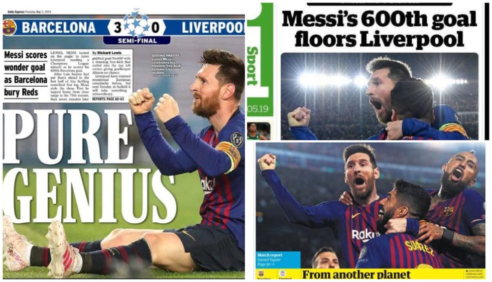 "Genio, genio, genio": así reaccionaron los medios ingleses tras la exhibición de Lionel Messi en Champions.