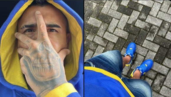 Arturo Vidal publicó fotos con los colores de Boca Juniors. (Foto: Composición / Instagram)