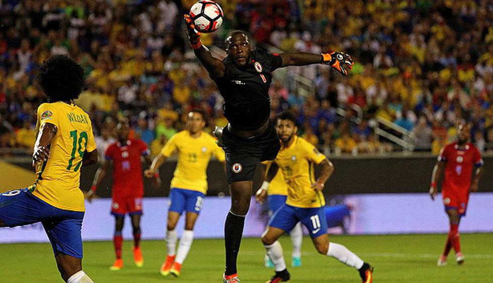 Mira las mejores imágenes del partido entre Brasil y Haití (Getty).