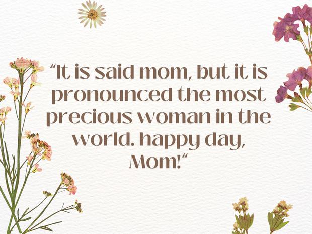 “It is said mom, but it is pronounced the most precious woman in the world. happy day, Mom!” | Photo by Canva / Depor Composition