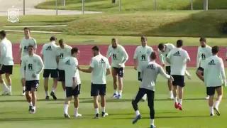España prepara el partido oficial contra Suiza que se disputará el sábado en Valdebebas