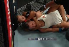 ¡No tenía escapatoria! Mariya Agapova sometió a Hannah Cifers con letal ‘mataleón’ en el UFC de Las Vegas [VIDEO]