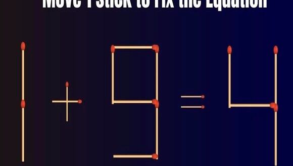 Tienes que pensar cuál fósforo mover para lograr corregir la ecuación del reto matemático.| Foto: fresherslive