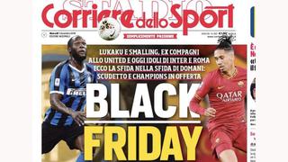 El mundo se indigna: portada de diario italiano titula al Inter-Roma con Lukaku y Smalling como ‘Black Friday’