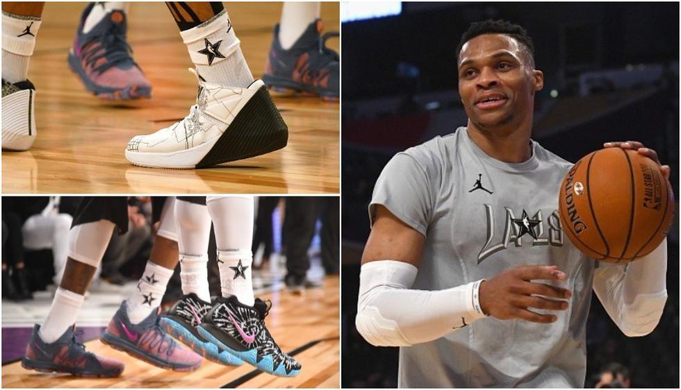Las zapatillas de los jugadores del All Star Game. (Getty Images)