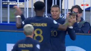 Una barbaridad: golazo de Mbappé para el 1-0 de Francia ante Austria [VIDEO]