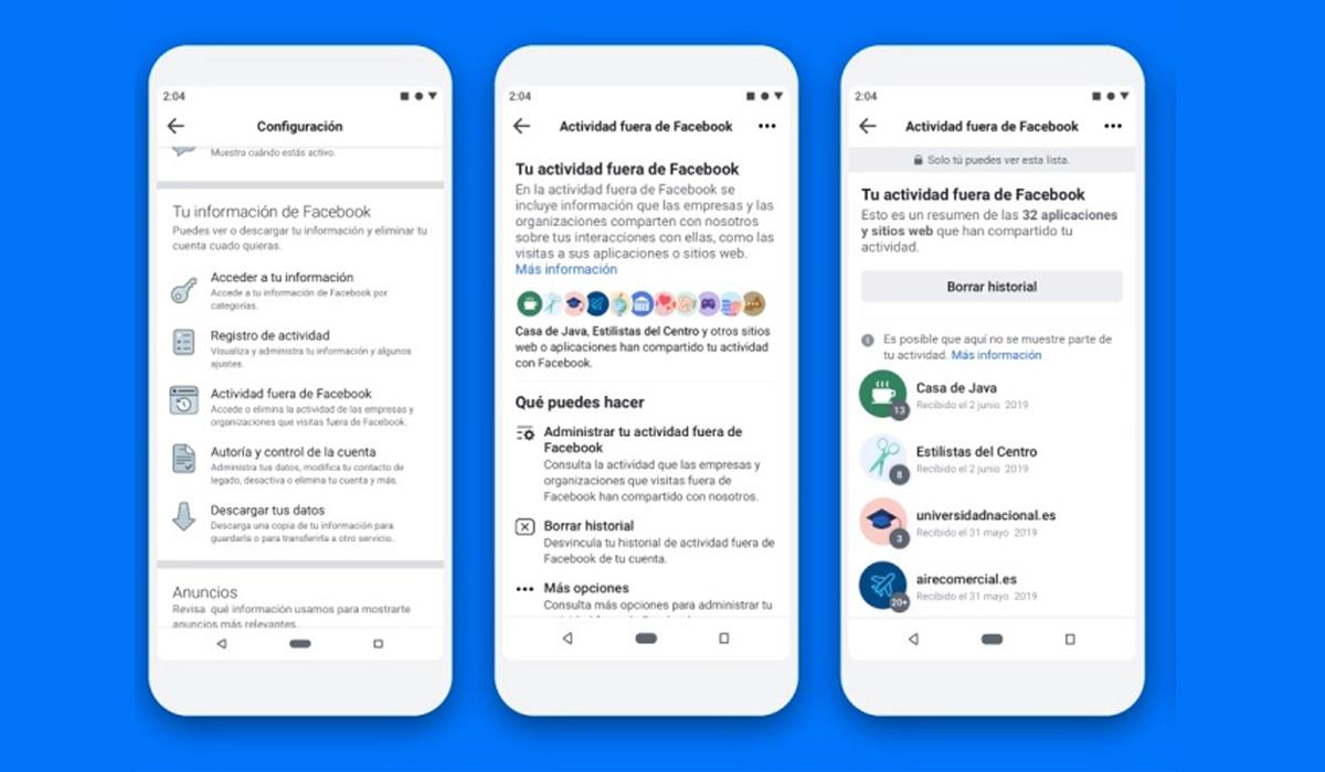 De esta forma podrás eliminar todos tus datos que usan fuentes de terceros. (Foto: Facebook)