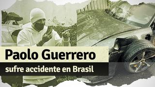 Así fue el accidente automovilístico que sufrió Paolo Guerrero en Brasil