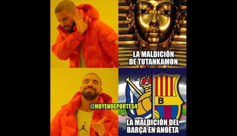 Los memes del partido entre Barcelona y Real Sociedad por Liga Santander. (Foto: Facebook)